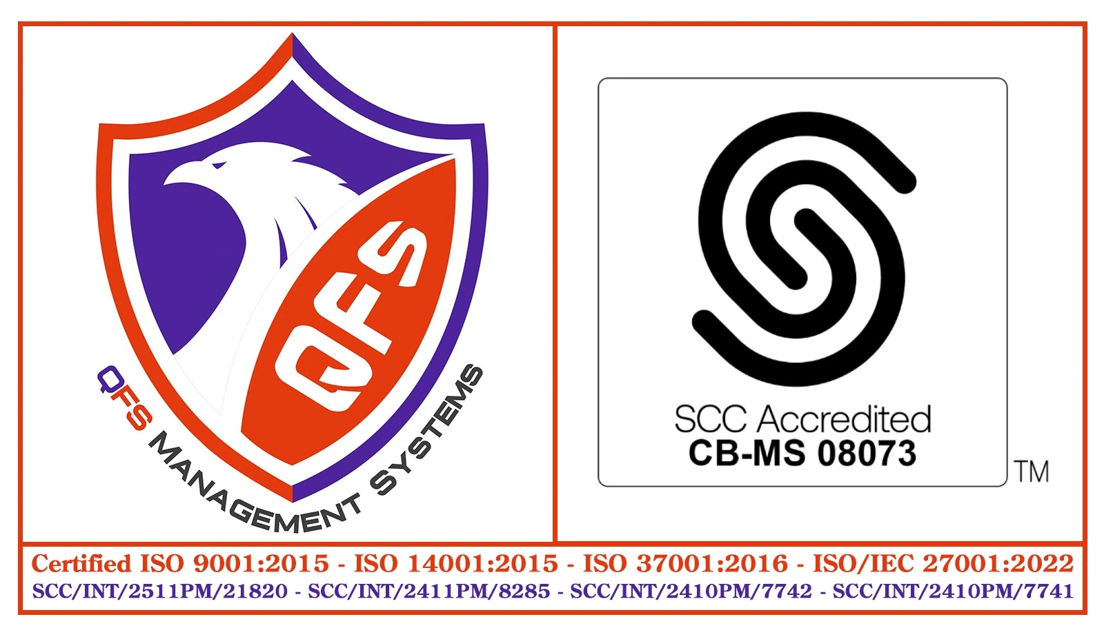 ISO 9001, 14001, 37001 & 27001 Certified